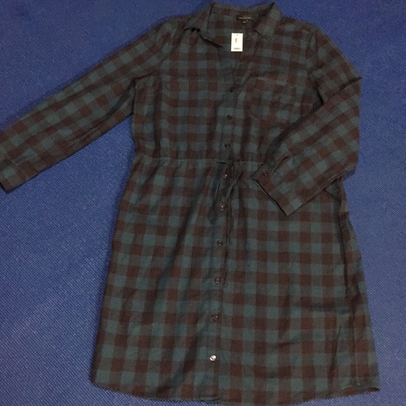 The Limited Dresses & Skirts - Teal & Plum Checks